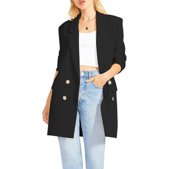 NEW BB DAKOTA BY STEVE MADDEN - OVERSIZED BLAZER in pale blue - Picture 9 of 10